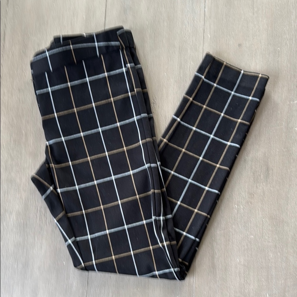 Amanda & Chelsea Black Pants with Tan Accents
